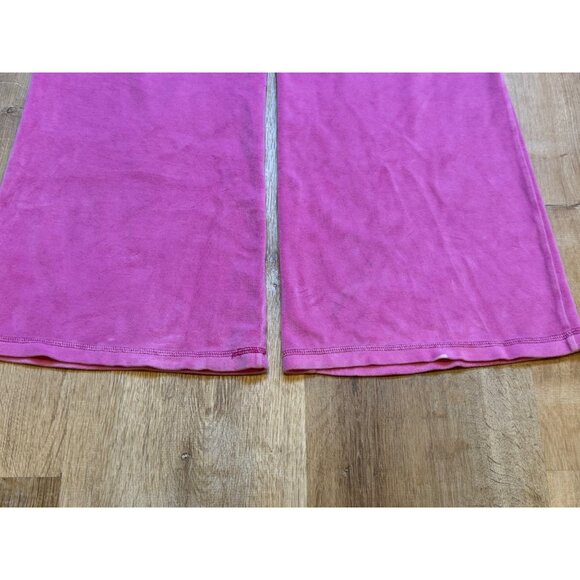 Y2K Victorias Secret Pink Velour Flare Track Jogger Suit Pants S Drawstring Wais - Picture 3 of 8